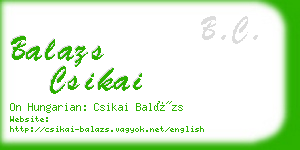 balazs csikai business card